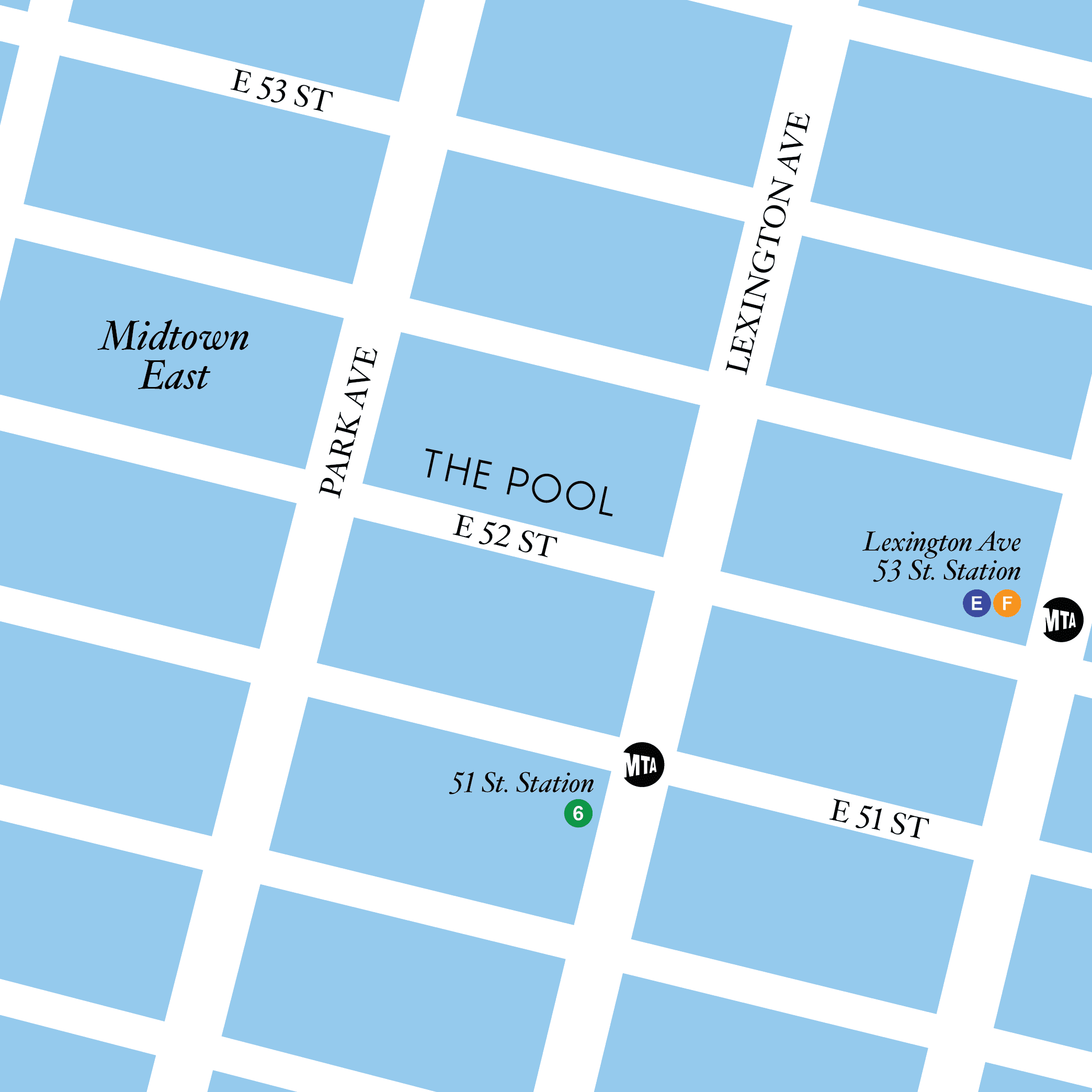 The Pool New York Map
